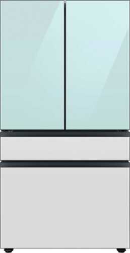Rent to own Samsung - Bespoke 29 cu. ft 4-Door French Door Refrigerator with Beverage Center - Morning Blue Glass