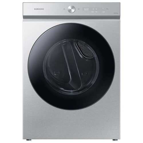Rent to own Samsung - Bespoke 7.6 cu. ft. Ultra Capacity Gas Dryer with Super Speed Dry and AI Smart Dial - Silver Steel