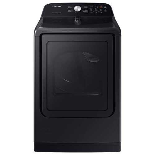 Rent to own Samsung - 7.4 cu. ft. Electric Dryer with Sensor Dry - Brushed Black