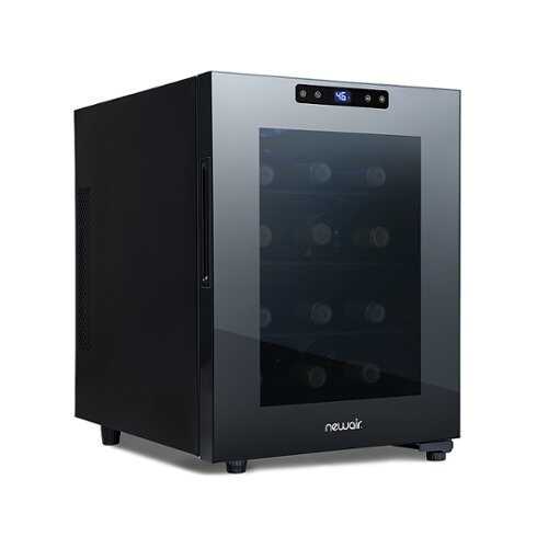 Rent To Own - NewAir - Shadow T-Series 12-Bottle Wine Cooler with Triple-Layer Tempered Glass Door and Ultra-Quiet Thermoelectic Cooling