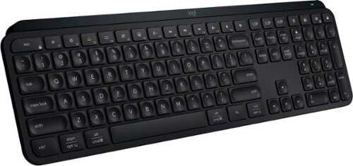 Rent to own Logitech - MX Keys S Advanced Full-size Wireless Scissor Keyboard for PC and Mac with Backlit keys - Black