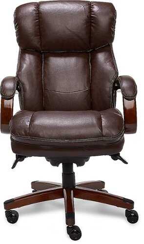 Rent to own La-Z-Boy - Big & Tall Bonded Leather Executive Chair - Biscuit Brown