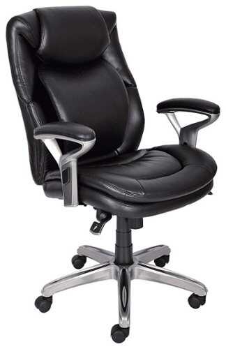 Rent to own Serta - AIR Health & Wellness Mid-Back Manager's Chair - Black