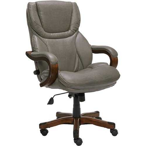 Rent to own Serta - Big and Tall Bonded Leather Executive Chair - Gray