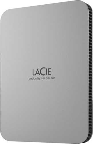 Rent to own LaCie Mobile 2TB External USB-C 3.2 Portable Hard Drive with Rescue Data Recovery Services - Moon Silver