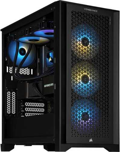 CORSAIR - VENGEANCE i7400 Gaming Desktop - Intel Core i7-13700K - 32GB DDR5 5600 MHz Memory - NVIDIA GeForce RTX 4080 - 2TB SSD - Black