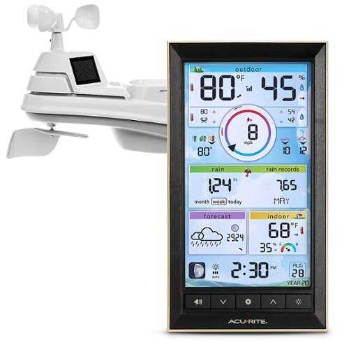 Rent to own AcuRite - Iris (5-in-1) Weather Station with Vertical Color Display for Hyperlocal Weather Forecasting