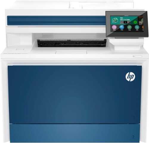 Rent to own HP - LaserJet Pro 4301fdn Wireless Color All-in-One Laser Printer - White/Blue