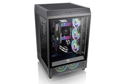 Rent to own Thermaltake - Tower 500 Tempered Glass Vertical Mid Tower Case - Black