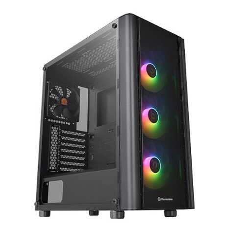Rent to own Thermaltake - V250 Tempered Glass ARGB ATX Mid-Tower Case - Black