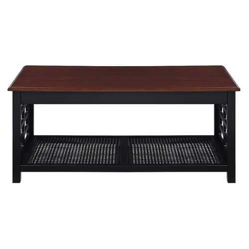 Rent to own OSP Home Furnishings - Oxford Coffee Table - Black Frame / Cherry Top