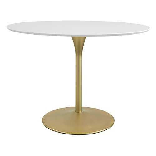 Rent to own OSP Home Furnishings - Flower Dining Table - White/Brass