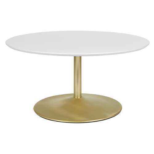 Rent to own OSP Home Furnishings - Flower Coffee Table - White/Brass
