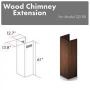 Rent to own ZLINE 61 in. Wooden Chimney Extension for Ceilings up to 12.5 ft. (321RR-E)