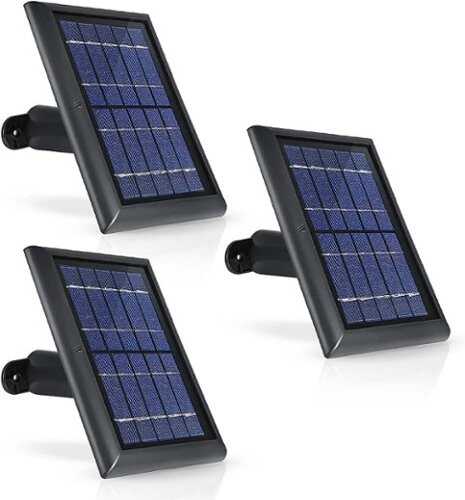 Rent to own Wasserstein - Solar Panels for Ring Spotlight Camera Battery and Ring Stick Up Camera Battery (3-Pack) - Black