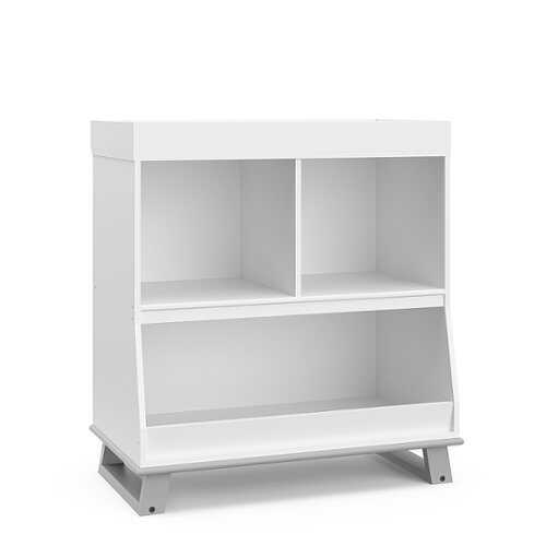 Rent to own Storkcraft - Modern Convertible Changing Table - White/Pebble Gray