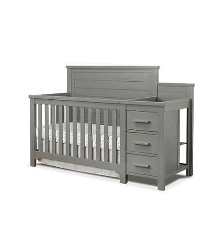 Rent to own Sorelle - Farmhouse Crib & Changer - Weathered Gray