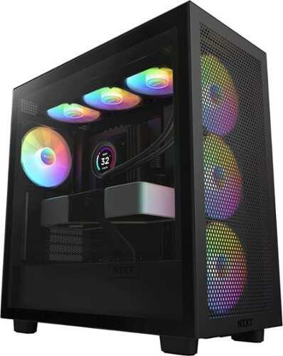 Rent to own NZXT - H7 Flow RGB ATX Mid-Tower Case with RGB Fans - Black