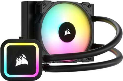 Rent to own CORSAIR - iCUE Hydro Series H60X RGB ELITE AIO Liquid CPU Cooler 120mm Radiator with 120mm RGB PWM Fan - Black