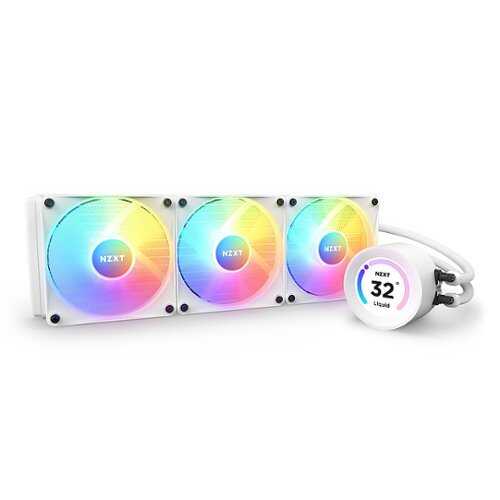 Rent to own NZXT - Kraken 360 Elite RGB - 360mm AIO liquid cooler - 2.36" LCD display with F Series RGB Core Fans - White - White