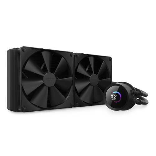 Rent to own NZXT - Kraken 280 - 280mm AIO liquid cooler - 1.54" LCD display with F Series Fans - Black - Black