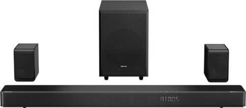 Rent To Own - Hisense - 5.1.2 Dolby ATMOS  Soundbar w/ satellite speakers & wireless subwoofer - Black