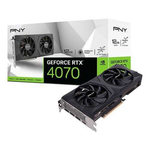 Rent to own PNY - NVIDIA GeForce RTX 4070 12GB GDDR6X PCI Express 4.0 Graphics Card with Dual Fan and DLSS 3 - Black