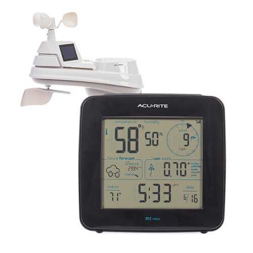 Rent to own AcuRite Iris (5-in-1) Weather Station with Wireless Monochrome Display for Hyperlocal Weather Forecasting