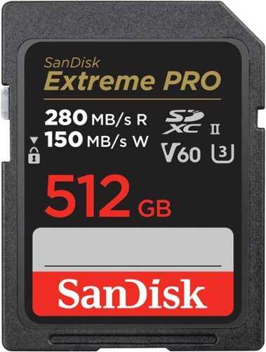 Rent to own SanDisk - Extreme Pro 512GB SDXC UHS-II V60 Memory Card