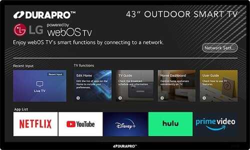 DuraPro - 43" Class LED Outdoor Partial Sun 4K UHD Smart webOS TV