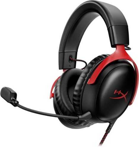 Rent to own HyperX - Cloud III Wired DTS Headphone:X Gaming Headset for PC, PS5, PS4, Xbox Series X|S, Xbox One, Nintendo Switch, and Mobile - Black/Red