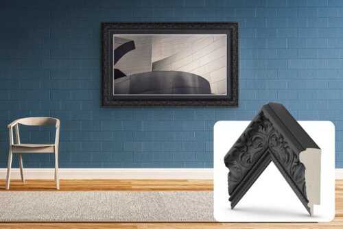 Rent to own Deco TV Frames - Premiere Bezel for Samsung the Frame TV - 50" - Tuscan Matte Black