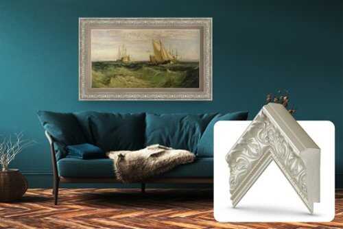 Rent to own Deco TV Frames - Premiere Bezel for Samsung the Frame TV - 50" - Tuscan Pearl