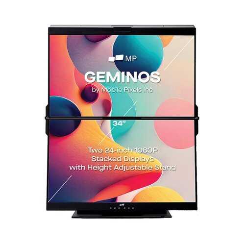 MP - Geminos 1080p 24-In. Dual-Screen Desktop Monitor
