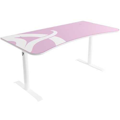 Rent to own Arozzi - Arena Ultrawide Curved Gaming Desk - White/Pink