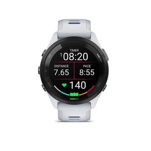 Rent to own Garmin - Forerunner 265 GPS Smartwatch 46 mm Fiber-reinforced polymer - Black/Whitestone