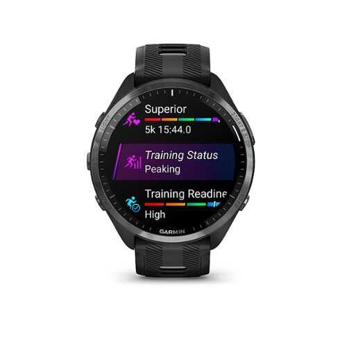 Rent to own Garmin - Forerunner 965 GPS Smartwatch 47 mm Fiber-reinforced polymer - Carbon Gray TLC/Titanium