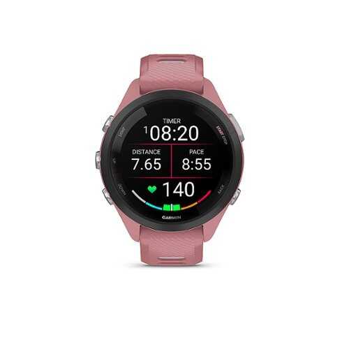 Garmin - Forerunner 265S GPS Smartwatch 42 mm Fiber-reinforced polymer - Black/Light Pink