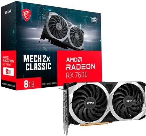 Rent to own MSI - AMD Radeon RX 7600 Mech 2X CLASSIC 8G OC  8GB GDDR6  PCI Express 4.0  Graphics Card - Black