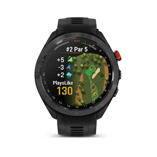 Rent to own Garmin - Approach S70 GPS Smartwatch 47mm Ceramic - Black Ceramic Bezel with Black Silicone Band