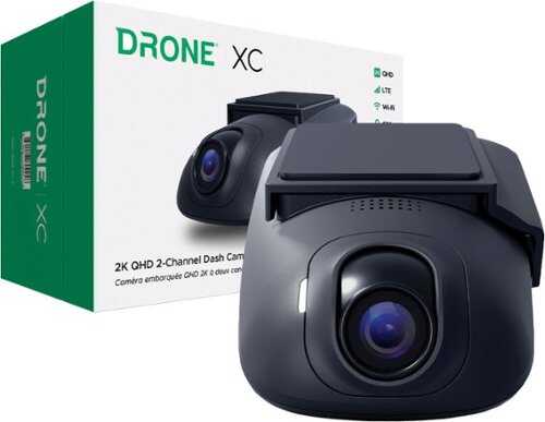 Rent to own DroneMobile XC - 2K QHD Dash Cam with LTE + GPS + Wi-Fi - Works with All Vehicles - Black