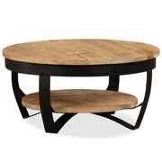 Rent to own vidaXL Coffee Table Solid Rough Mango Wood 25.6"x12.6"