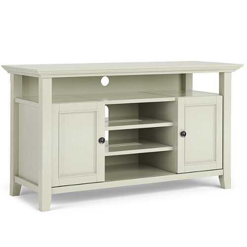Rent to own Simpli Home - Amherst TV Media Stand - Antique White