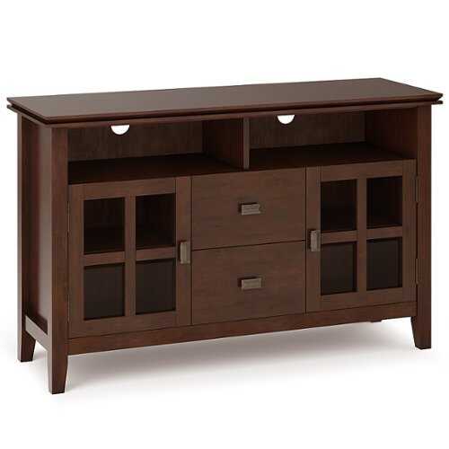 Rent to own Simpli Home - Artisan TV Media Stand - Russet Brown