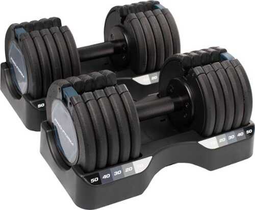 Rent to own ProForm - 50 lb Select-A-Weight Dumbbell Set - Black