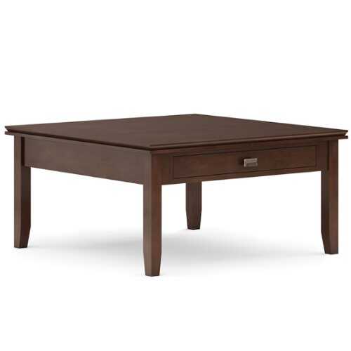 Rent to own Simpli Home - Artisan Square Coffee Table - Russet Brown