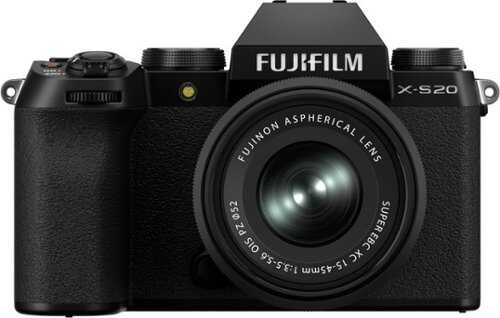 Rent to own Fujifilm - X-S20 Body, Black with XC15-45mmF3.5-5.6 OIS PZ Lens Kit - Black