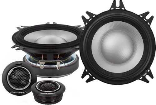 Rent to own Alpine - S-Series 4" Hi-Resolution Component Car Speakers with Glass Fiber Reinforced Cone (Pair) - Black