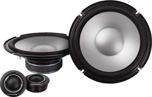 Rent to own Alpine - S-Series 8" Hi-Resolution Component Car Speakers with Glass Fiber Reinforced Cone (Pair) - Black