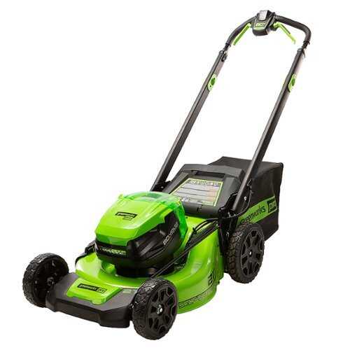 Rent to own Greenworks - 80V 21” Cordless Self-Propelled Lawn Mower (Battery & Charger Not Included) - Green